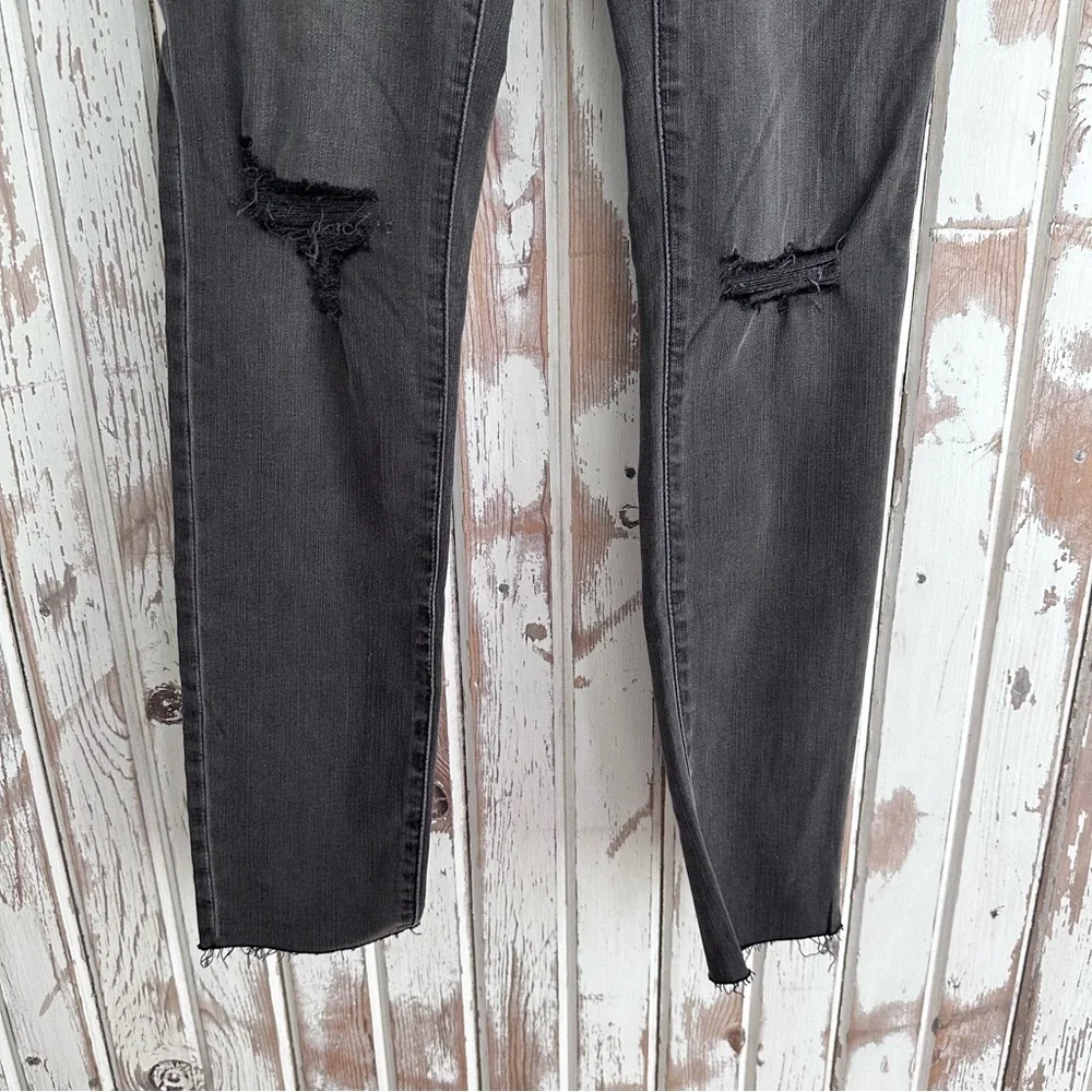Madewell Curvy High-Rise Skinny Jeans | Dark Gray Faded Black | Size 24